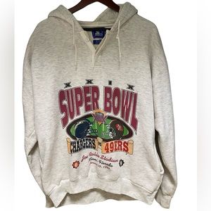 Vintage 1995 49’ers & Chargers Super Bowl Starter sweatshirt mens XL